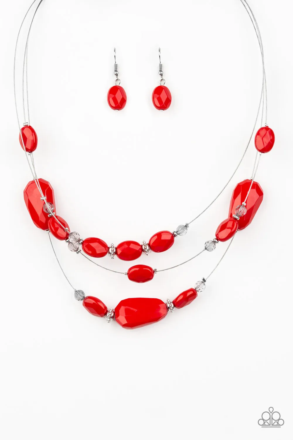 Paparazzi Radiant Reflections Necklace Red