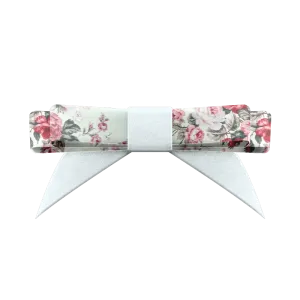 Patterned Bow Rose Rouge