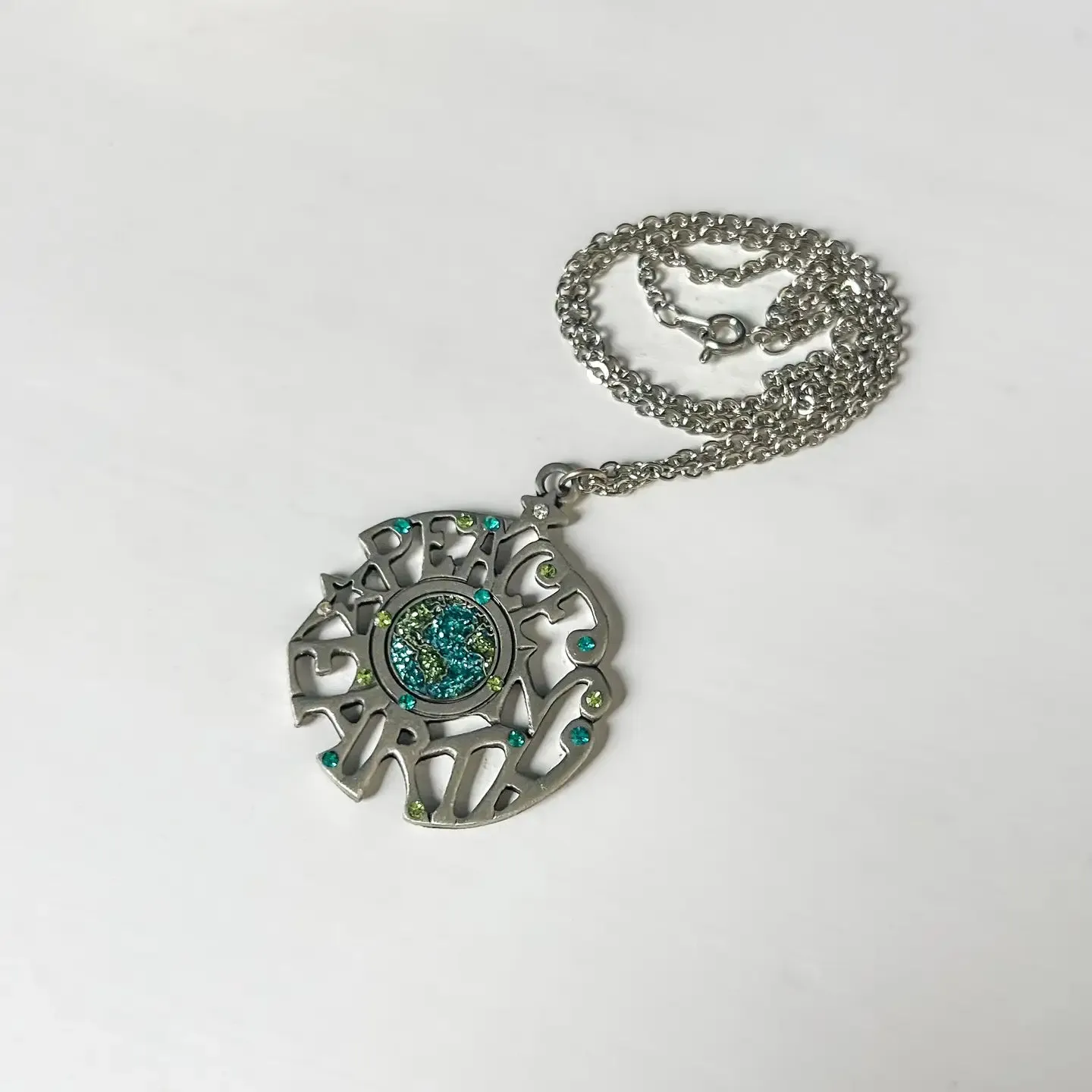 Peace On Earth Sparkling Pendant Necklace