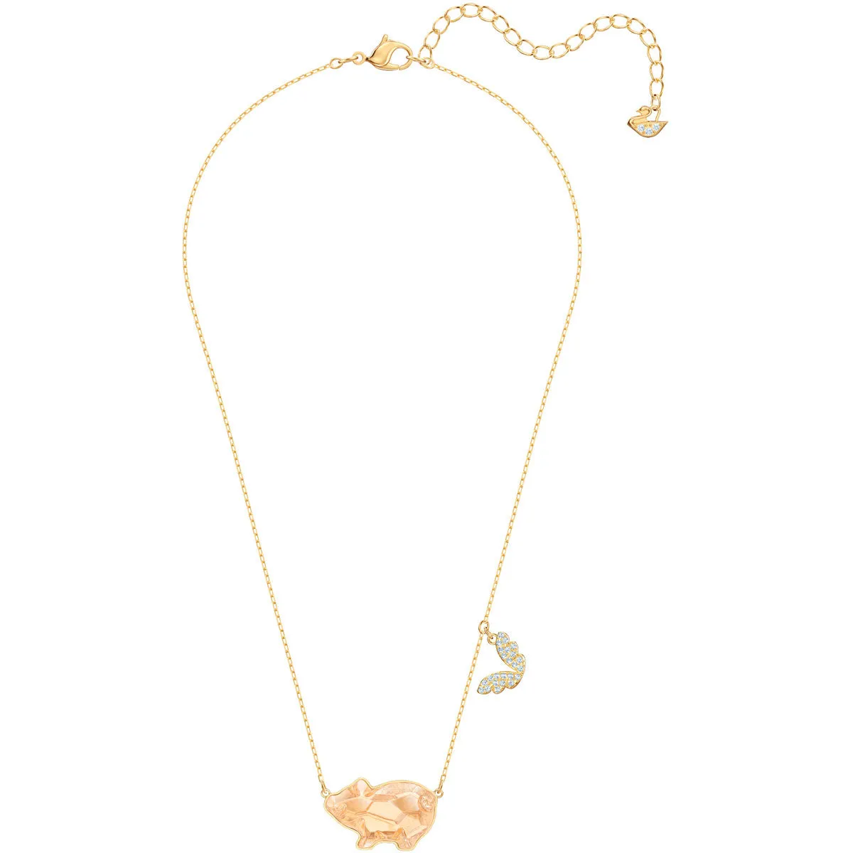 Pets Pig Pink Gold Plating Necklace