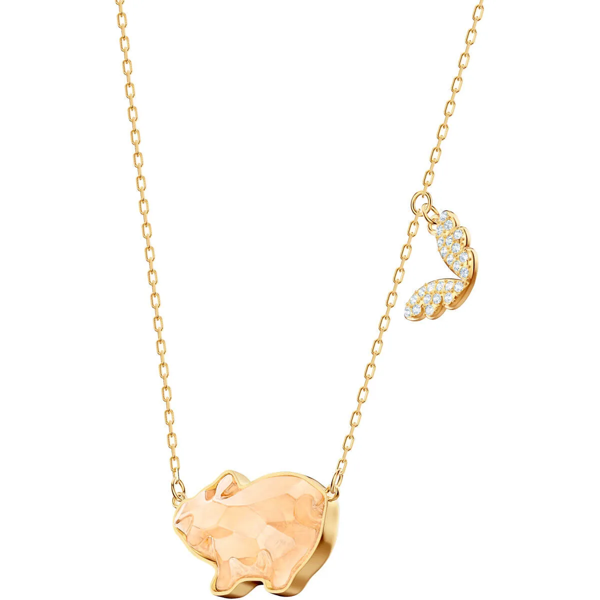 Pets Pig Pink Gold Plating Necklace