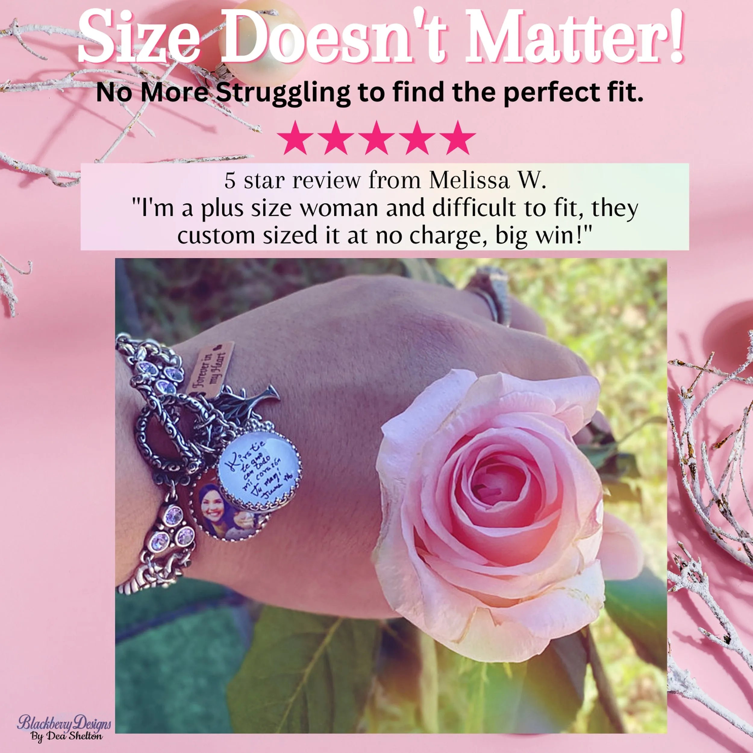 Pink Cadillac Charm Bracelet