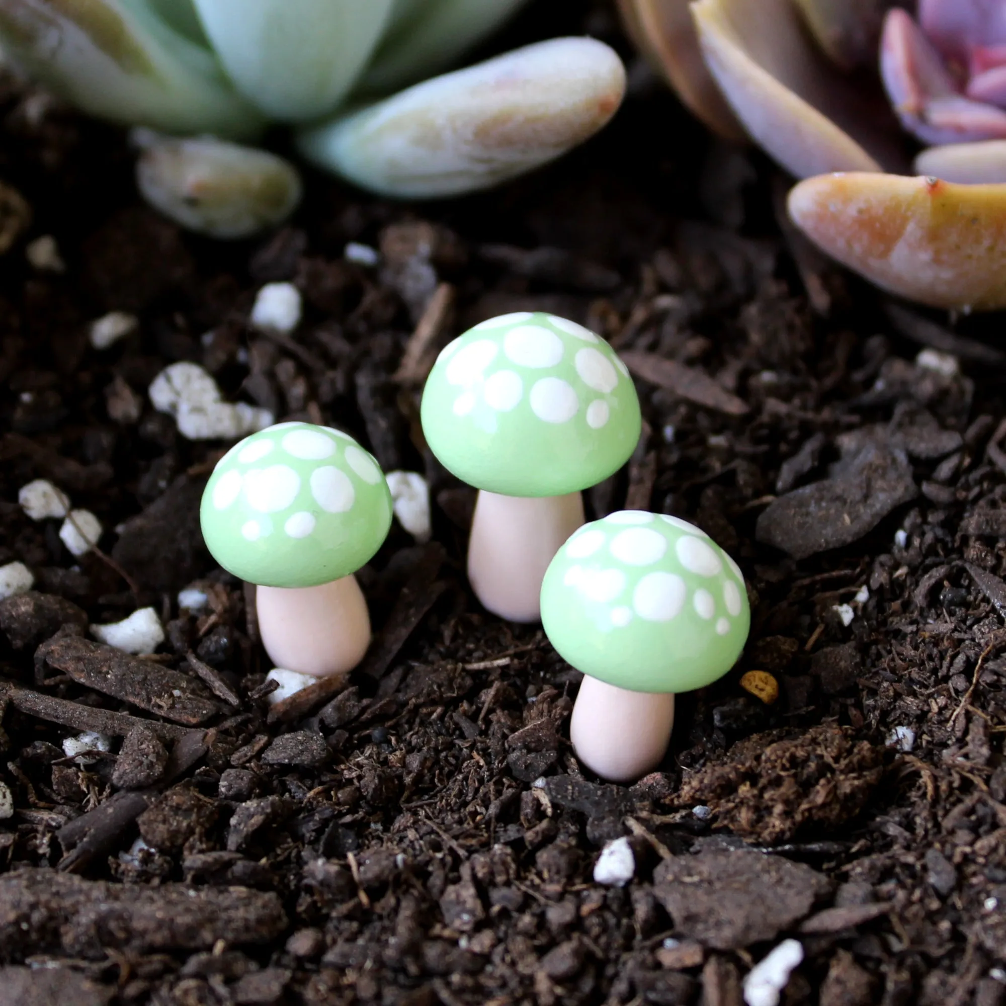 Pistachio Toadstools (Set of 4)