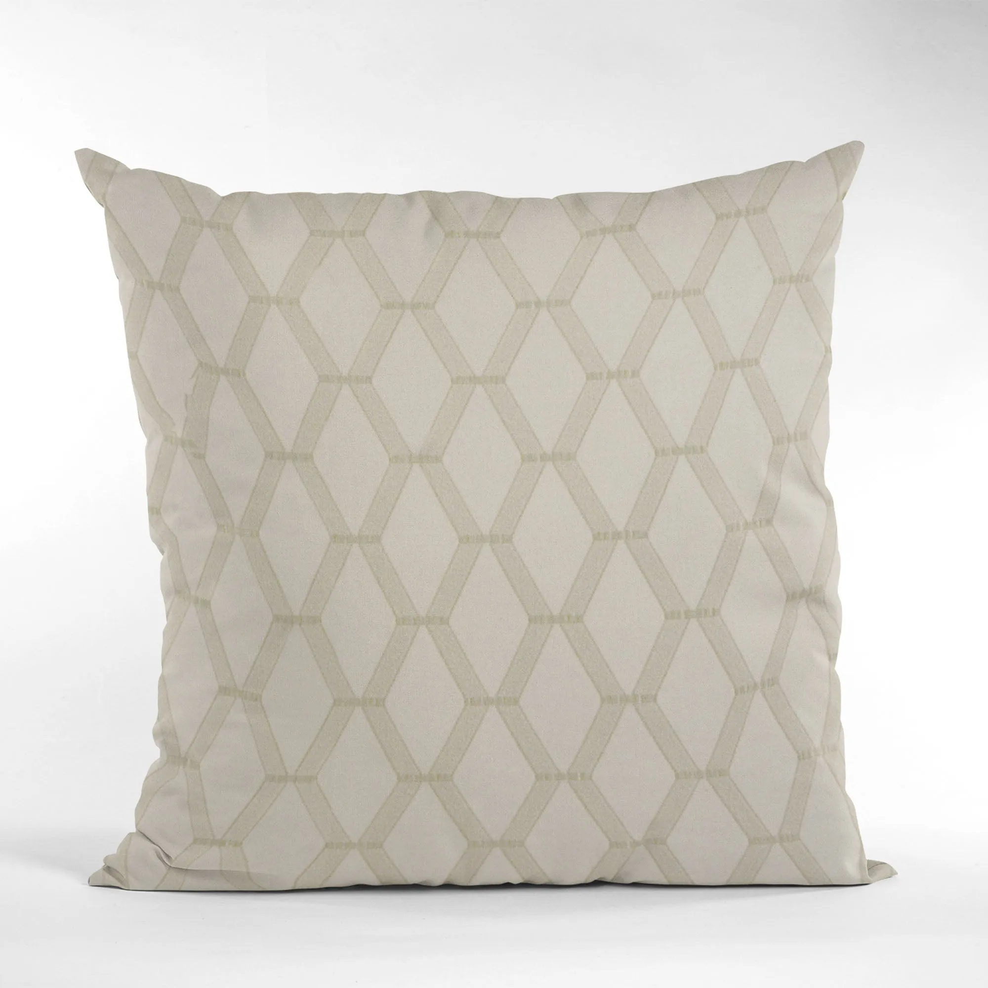Plutus Wheat Diamond Shiny Fabric With Embroydery Luxury Throw Pillow