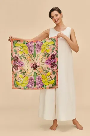 Powder 100% Silk Exotic Evening Scarf