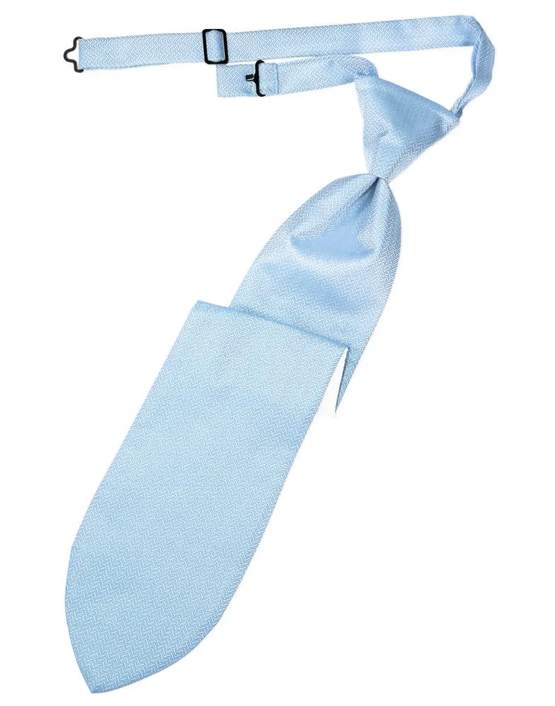Powder Blue Herringbone Necktie