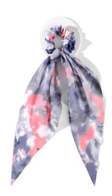 Purple Watercolor Scrunchie Scarf