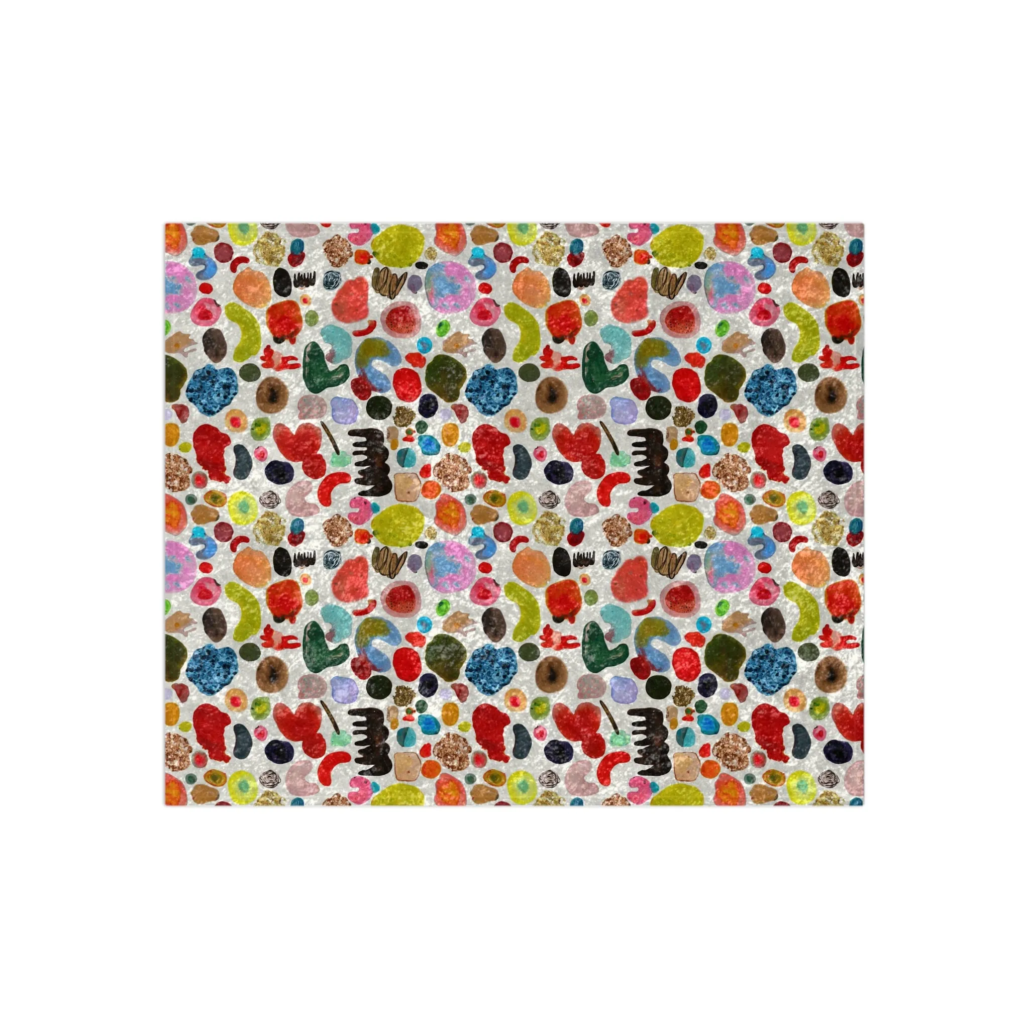 "Blob Party" Crushed Velvet Throw