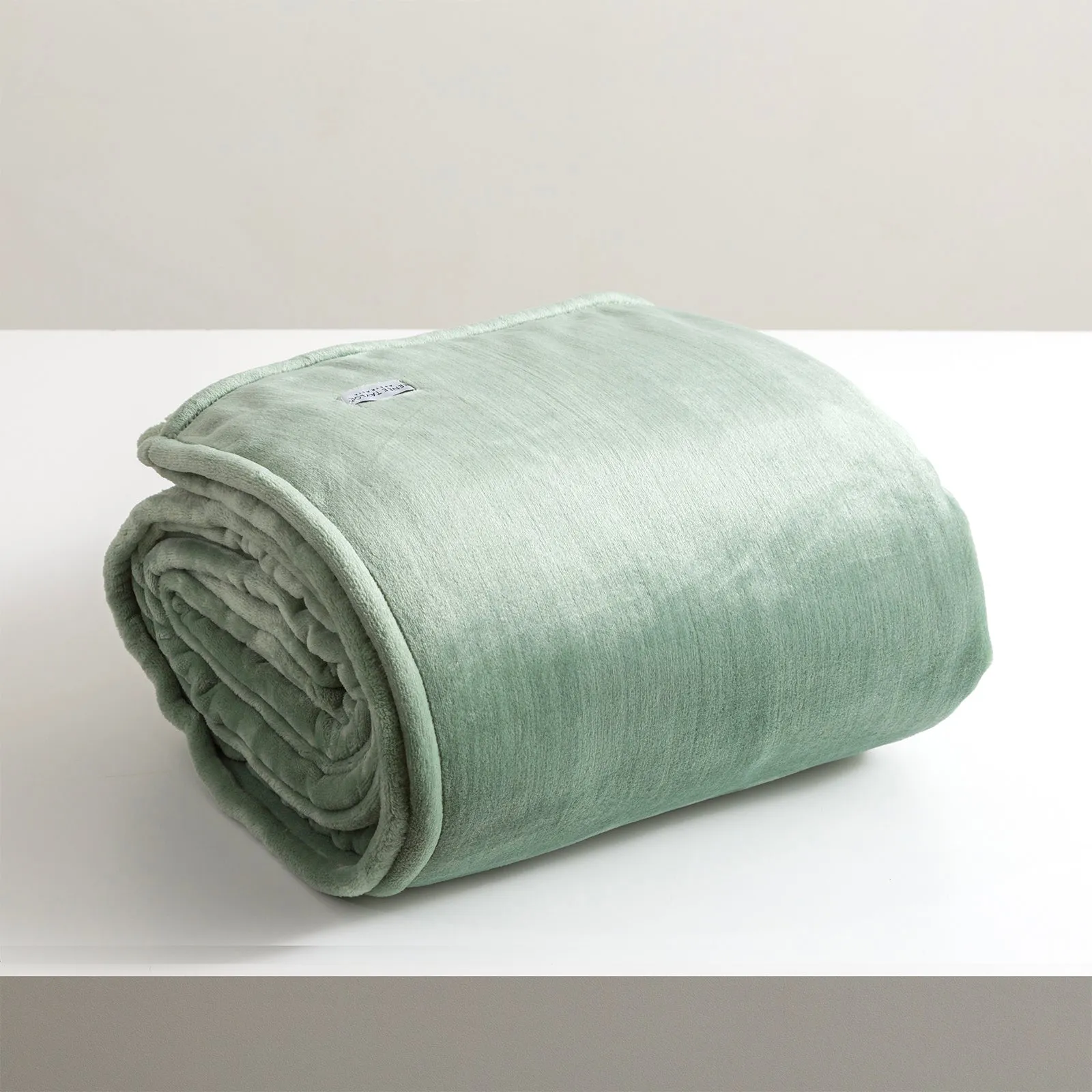 Renee Taylor Plush 380 GSM Ultra Soft Velvet Blanket - EUCALYPTUS