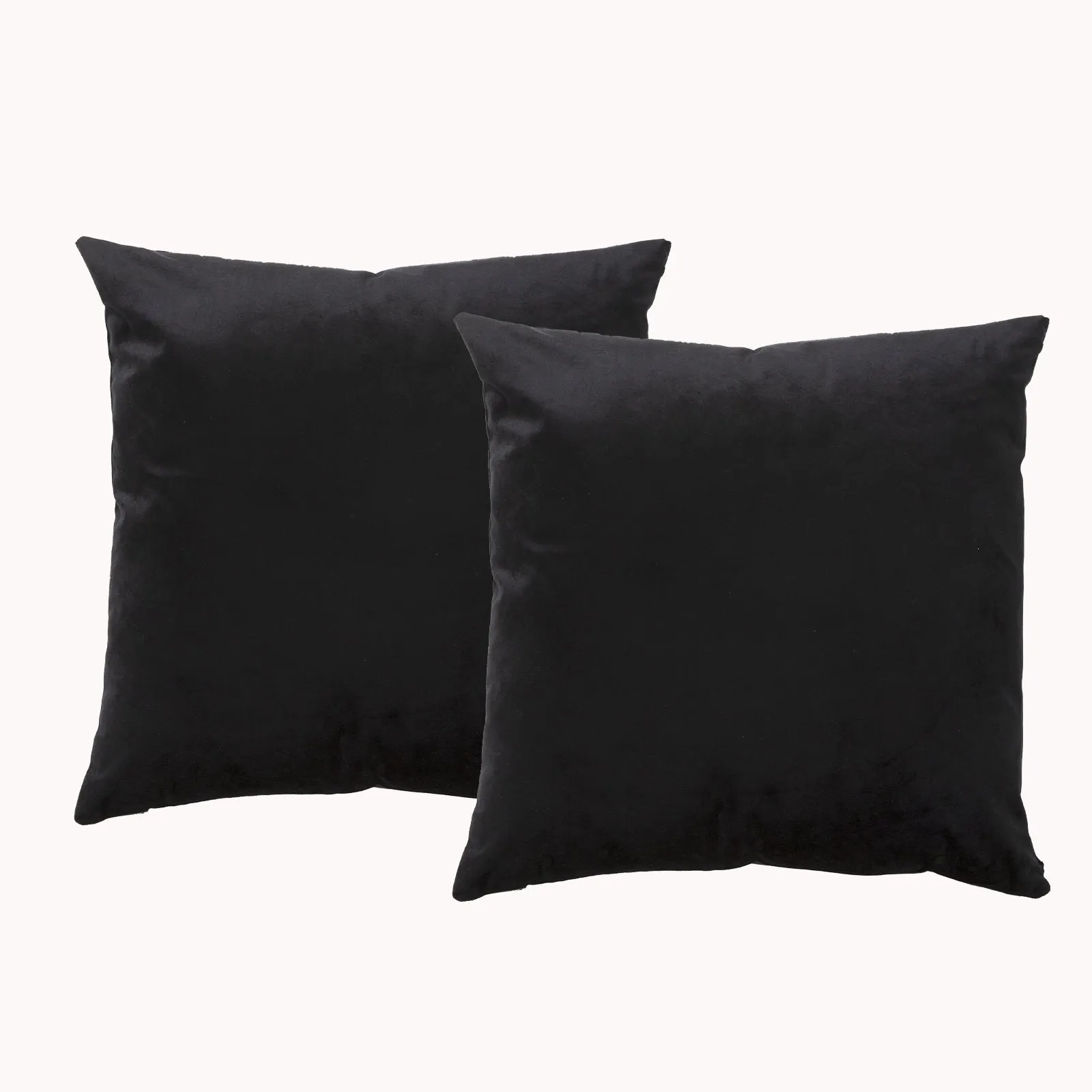 Renee Taylor Poly Velvet Printed Cushion filled 50 x 50 Cms  Black Beauty- Twin Pack
