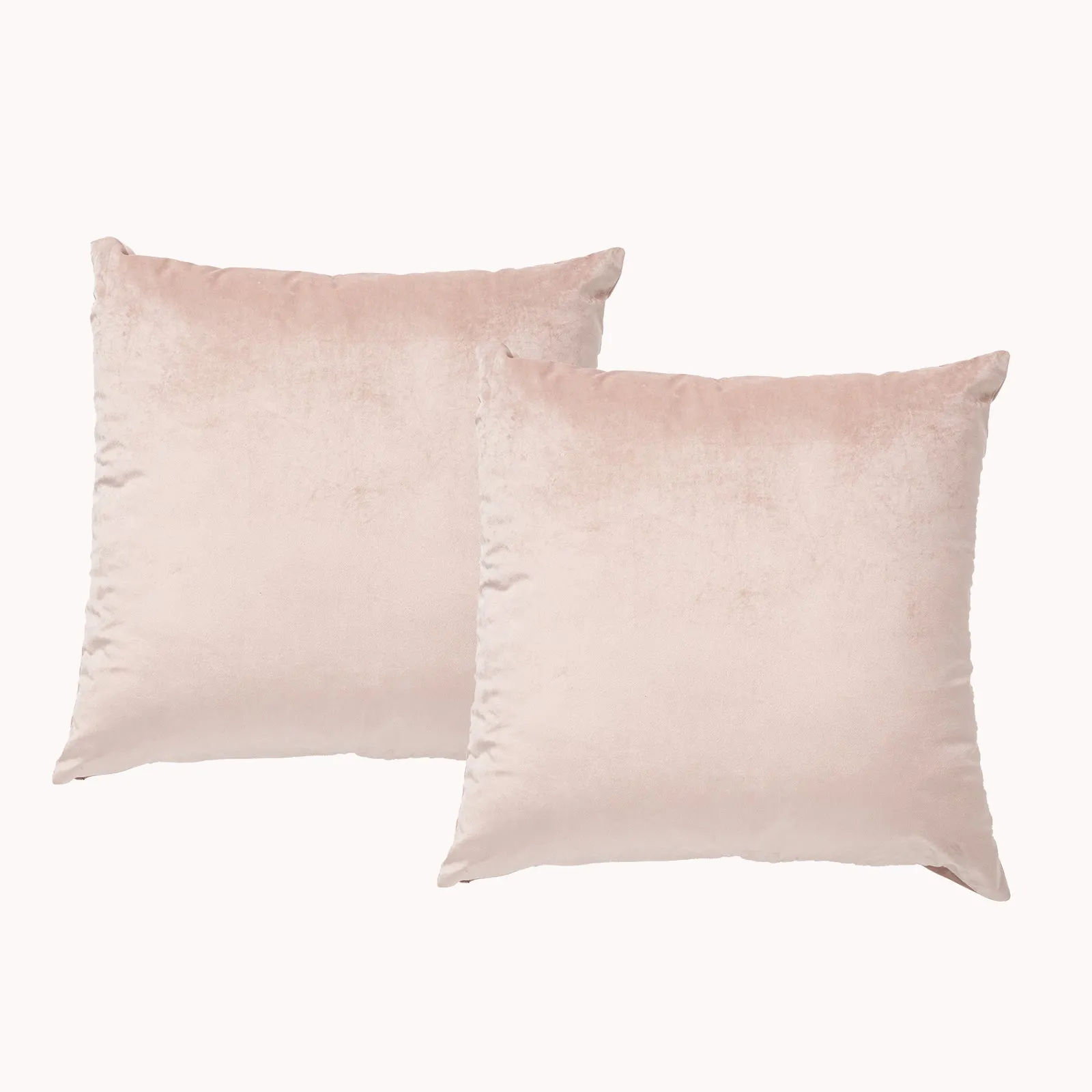 Renee Taylor Poly Velvet Printed Cushion filled 50 x 50 Cms  Blush- Twin Pack