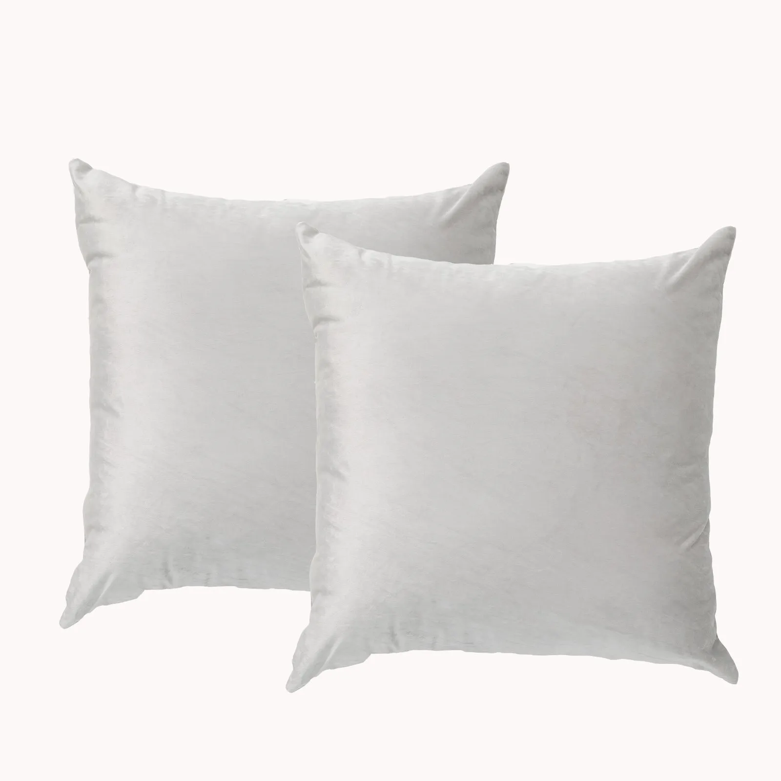 Renee Taylor Poly Velvet Printed Cushion filled 50 x 50 Cms  Silver Line- Twin Pack