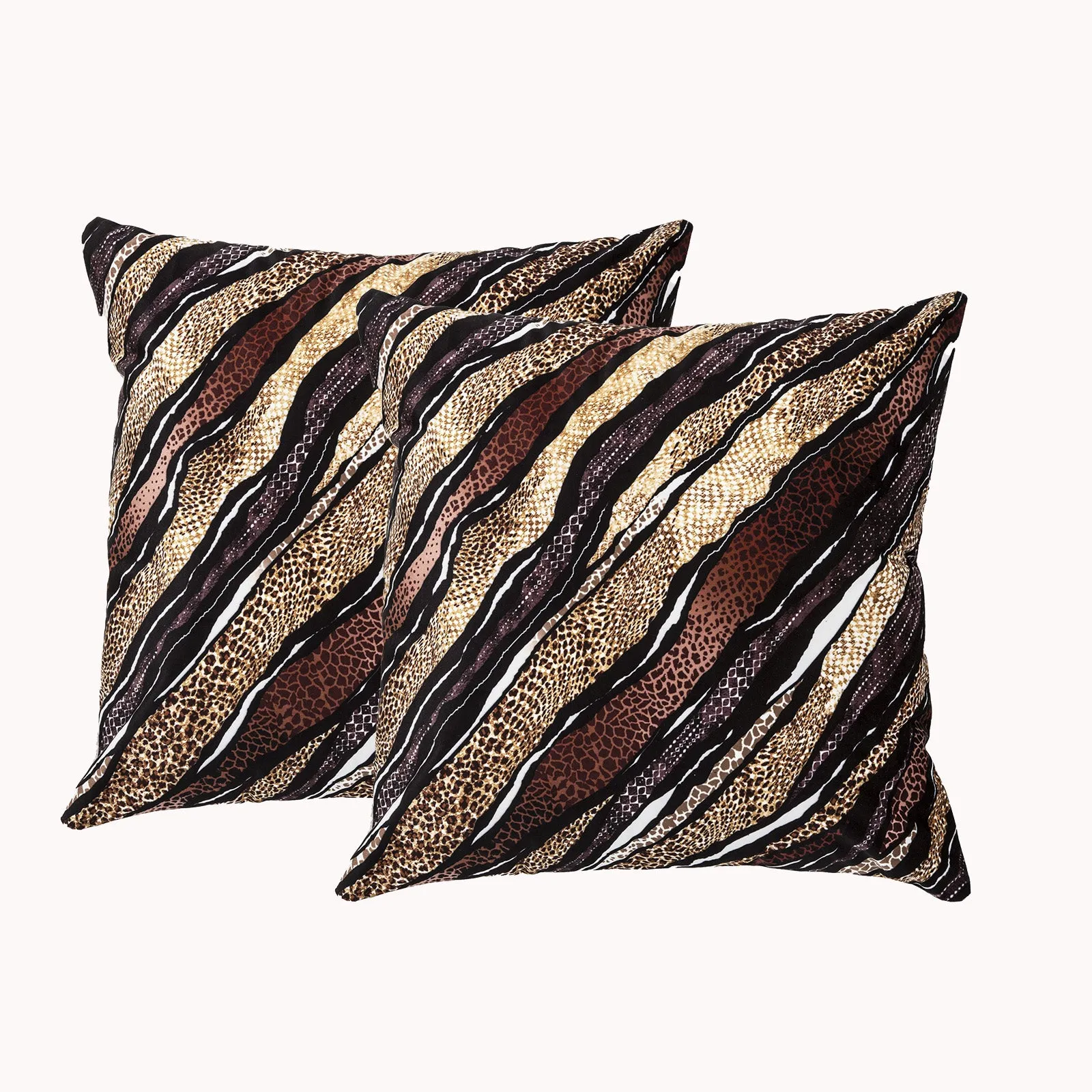 Renee Taylor Poly Velvet Printed Cushion filled 50 x 50 Cms  Skin- Twin Pack