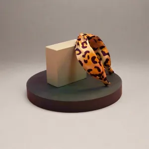 Satin Leopard Print Headband