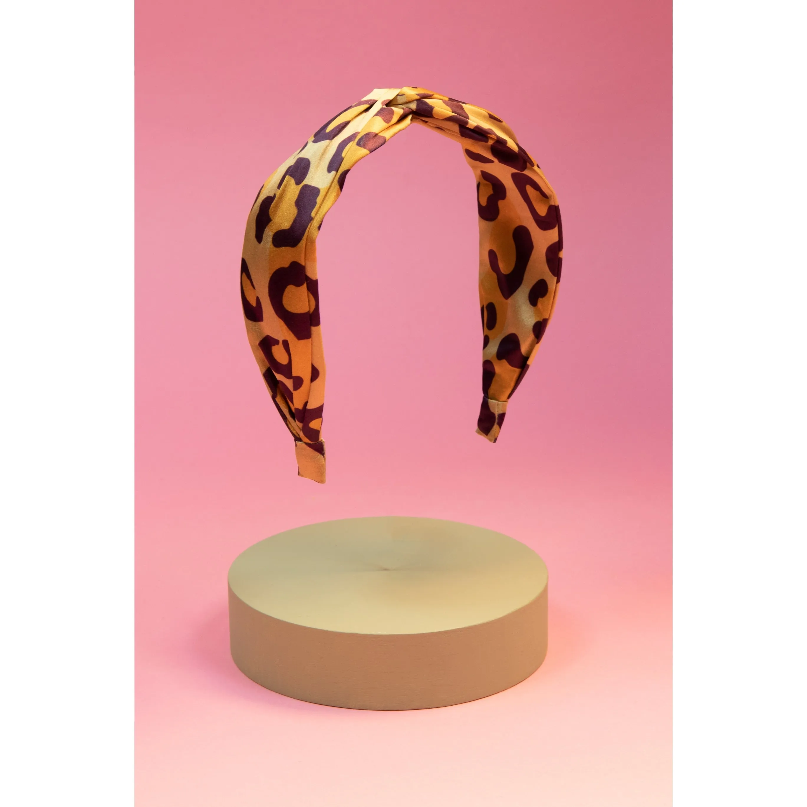 Satin Leopard Print Headband