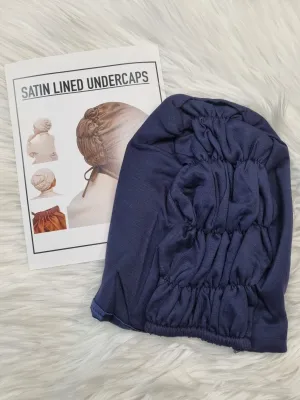 Satin Lined Undercap - Navy