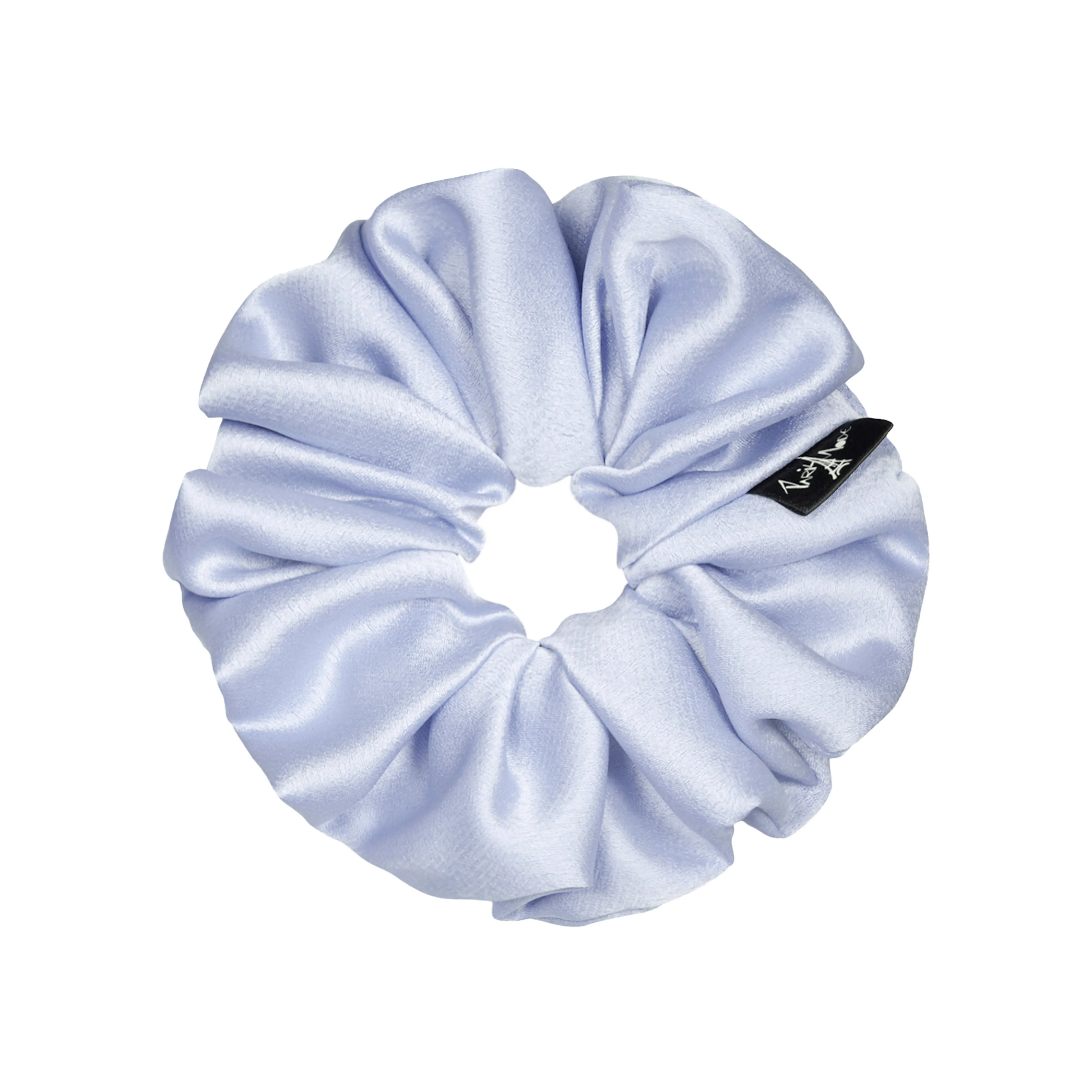 Satin Medium Light Blue Scrunchie