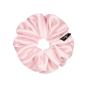 Satin Medium Light Pink Scrunchie