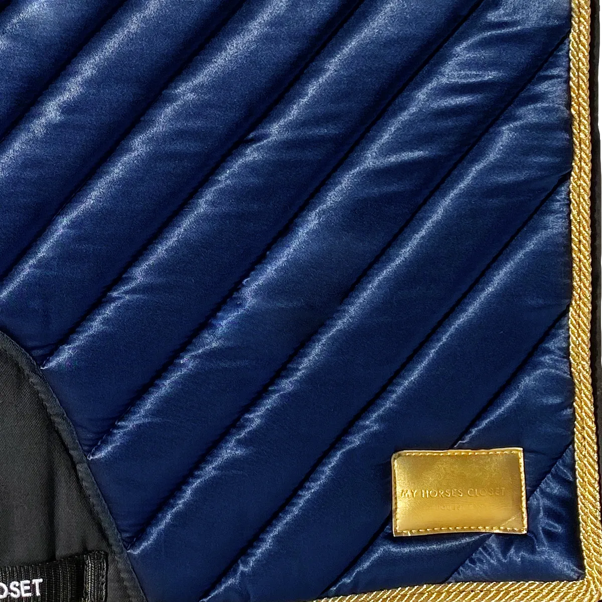 Satin Mesh Dressage Saddle Pad Amboise Midnight Blue