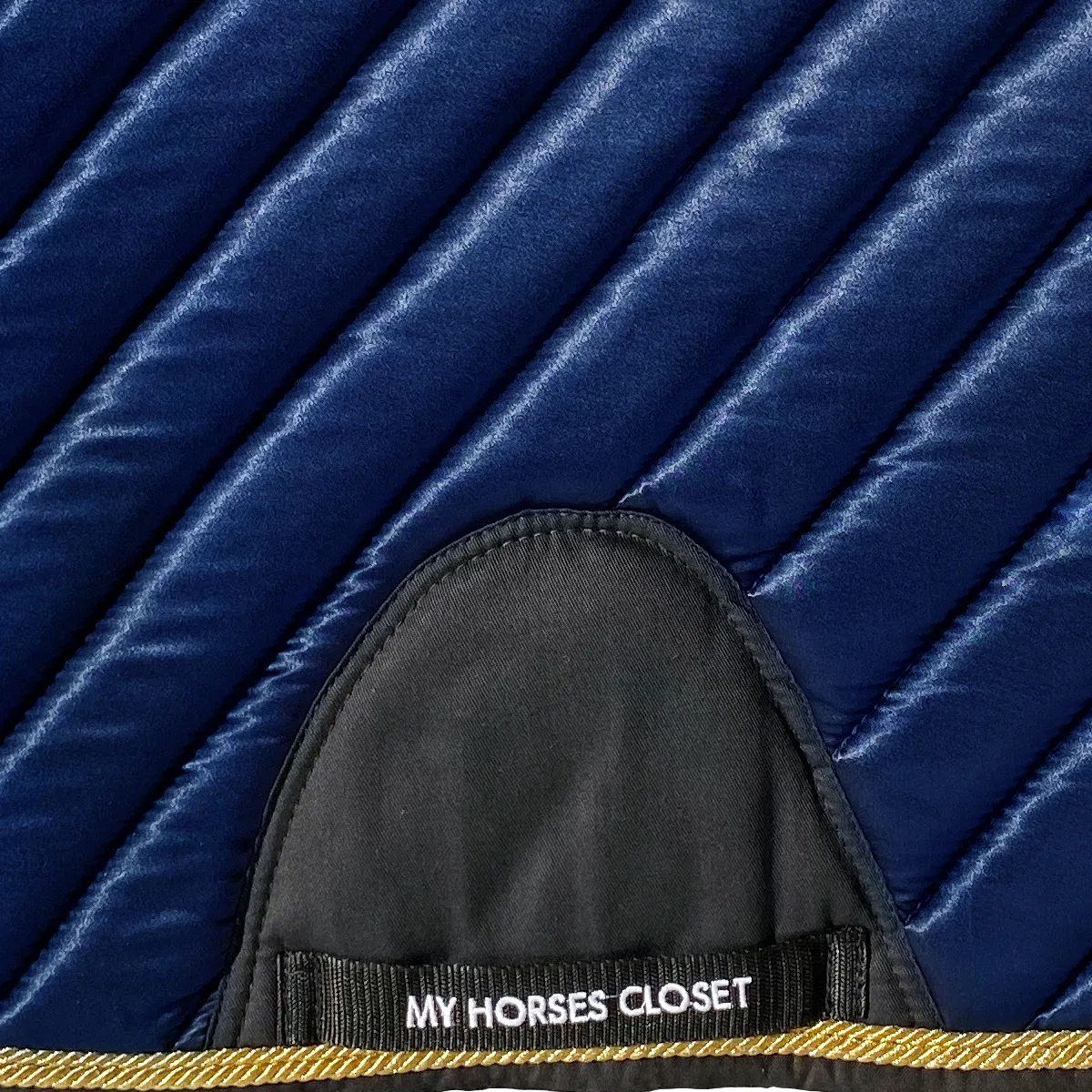 Satin Mesh Dressage Saddle Pad Amboise Midnight Blue