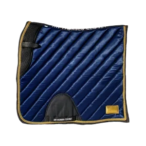 Satin Mesh Dressage Saddle Pad Amboise Midnight Blue