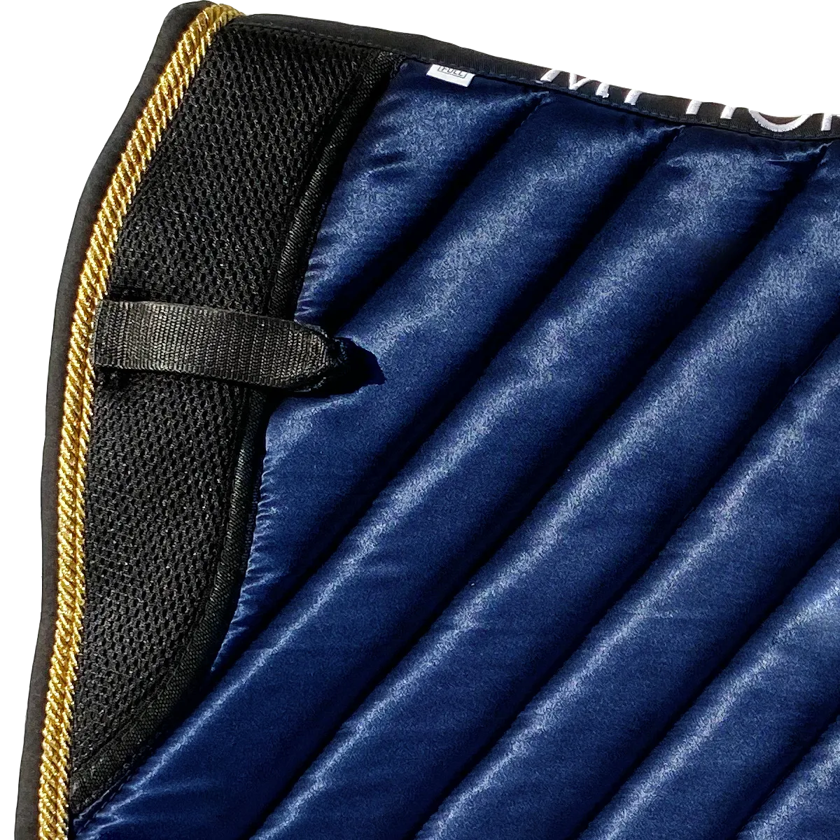 Satin Mesh Dressage Saddle Pad Amboise Midnight Blue
