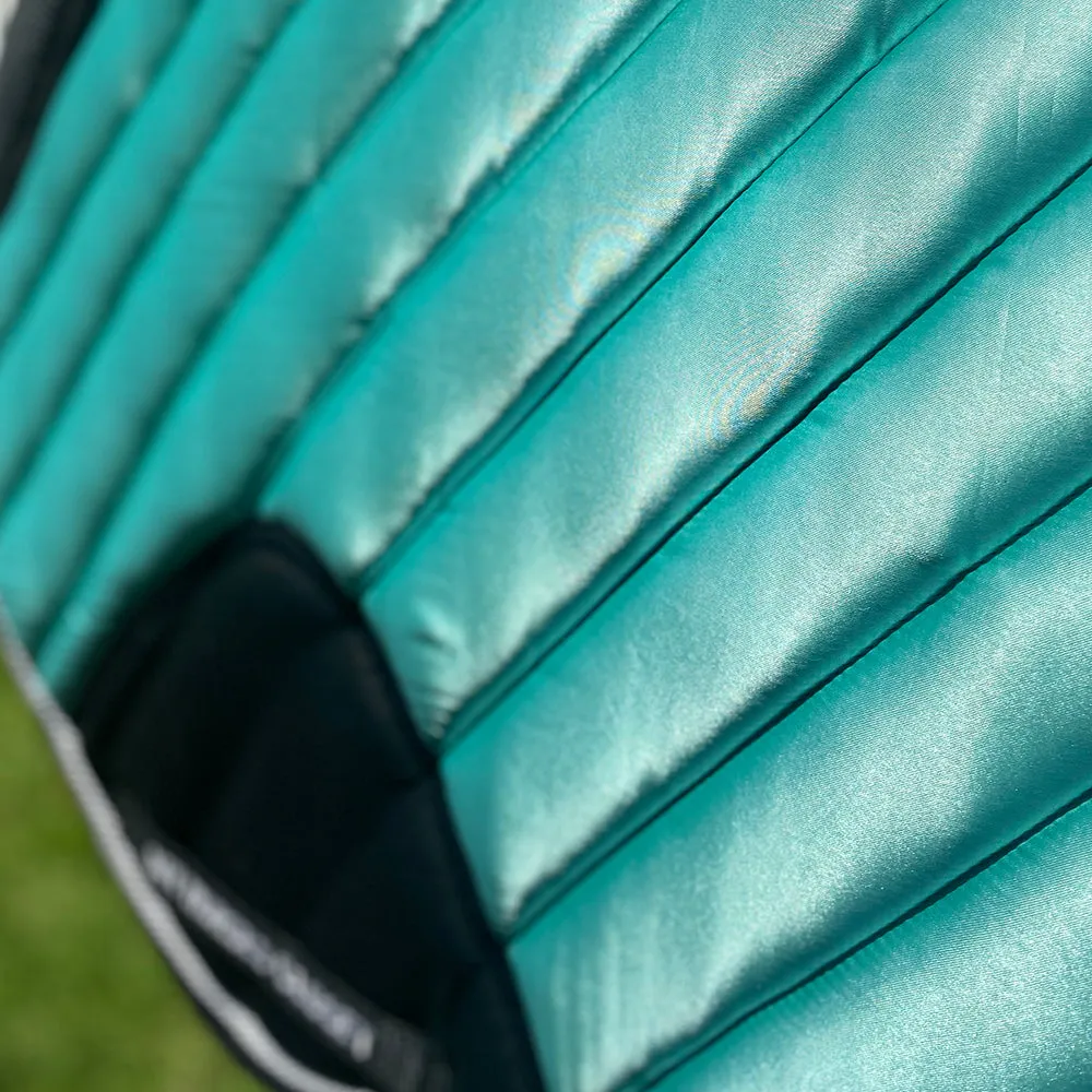 Satin Mesh Dressage Saddle Pad Amboise Seafoam Aqua Blue Mint