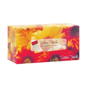 Satin Touch 2 Ply Facial Tissue 200’s White