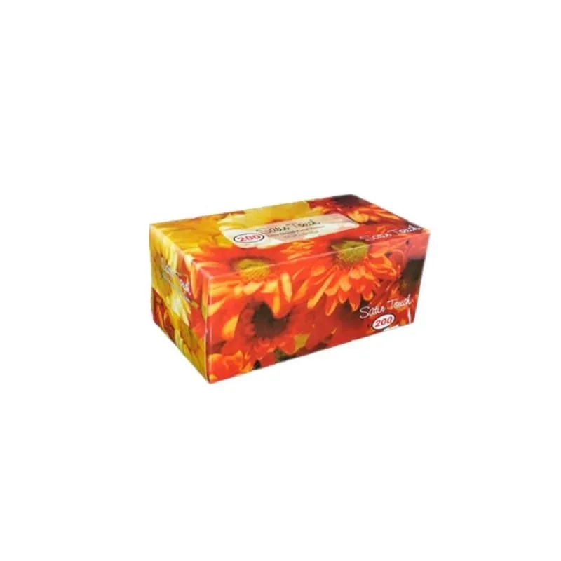 Satin Touch 2 Ply Facial Tissue 200’s White