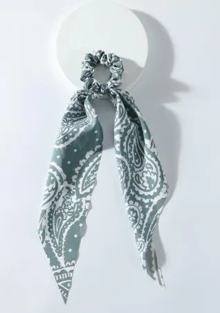 Seafoam Bandana Scrunchie Scarf