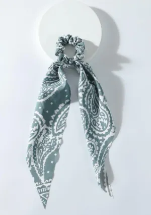 Seafoam Bandana Scrunchie Scarf