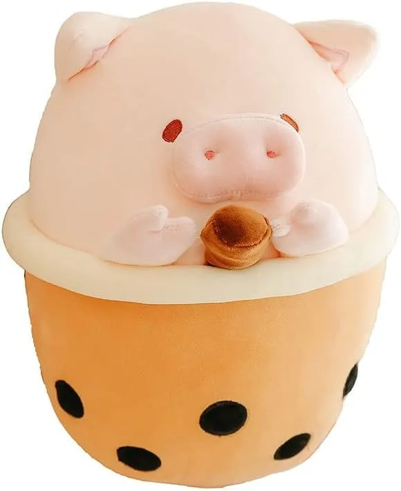 Shiba Inu Cartoon Character Bubble Tea Plush Stuffed Animal, For Kids & Adults, Birthday Gift, Christmas Gift