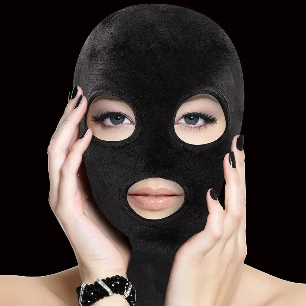Shots Black Velvet Mask with Eye and Mouth Opening