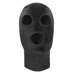Shots Black Velvet Mask with Eye and Mouth Opening