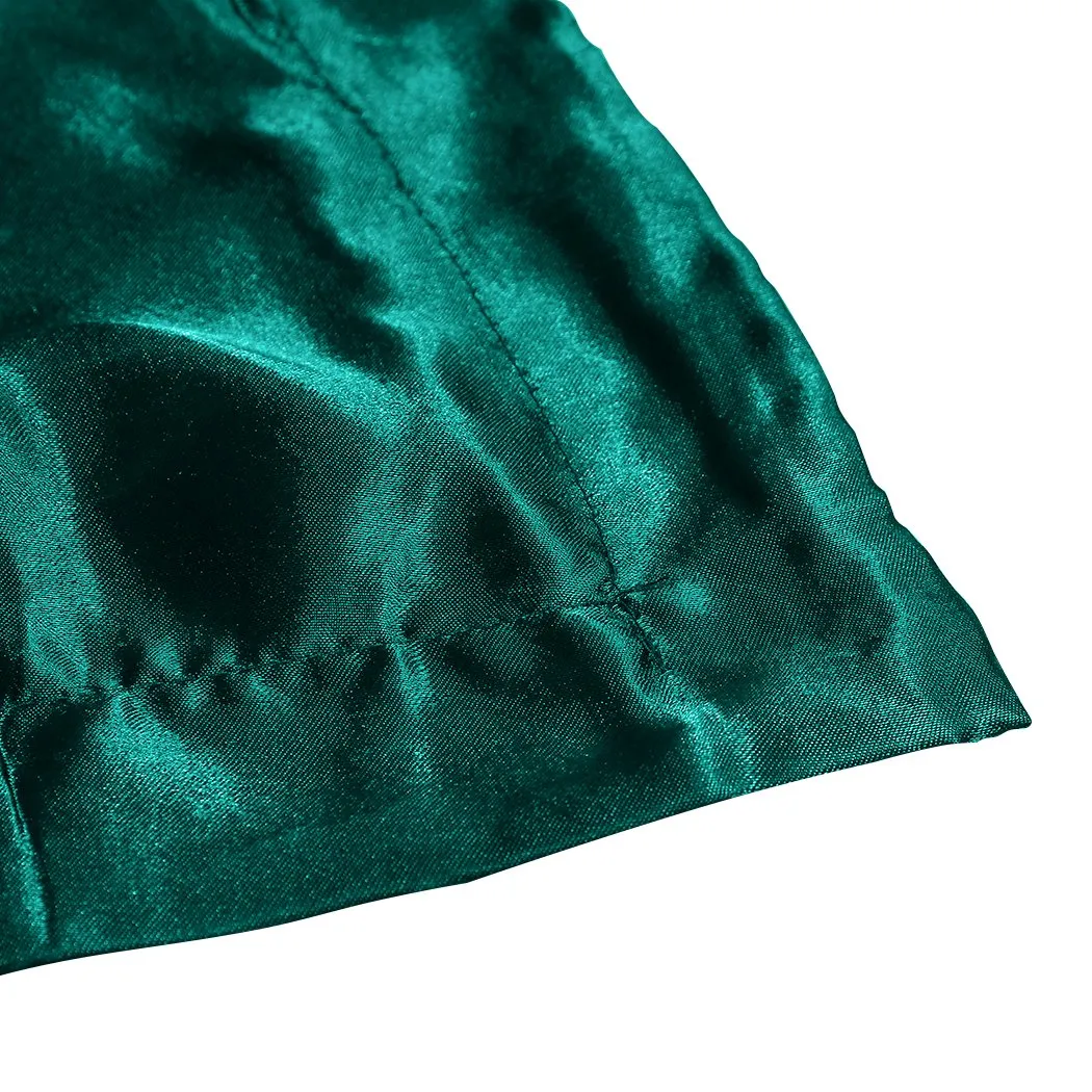 Silk Satin Quilt Duvet Cover Set in King Size in Teal Colour