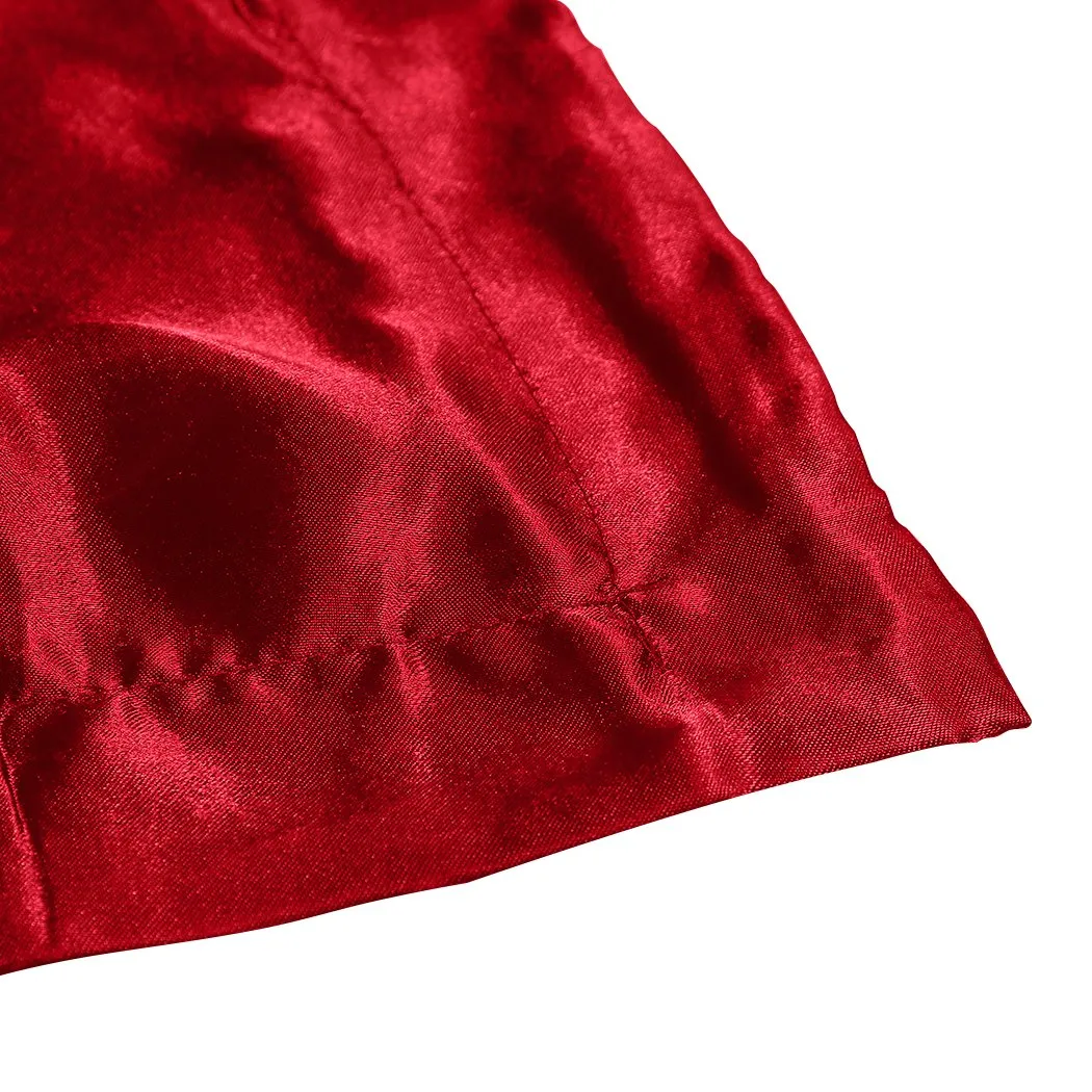 Silk Satin Quilt Duvet Cover Set in Queen Size in Burgundy Colour