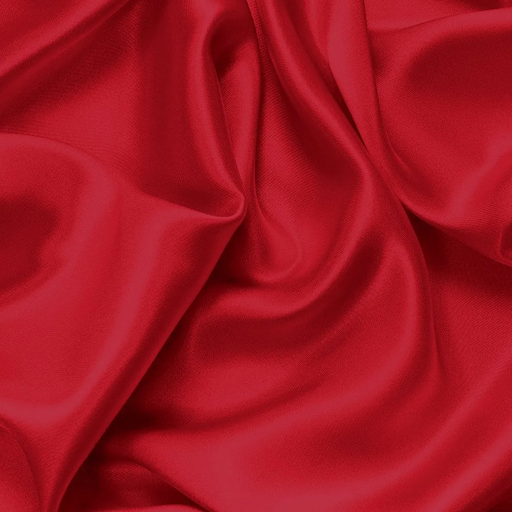 Silk Satin Quilt Duvet Cover Set in Queen Size in Burgundy Colour