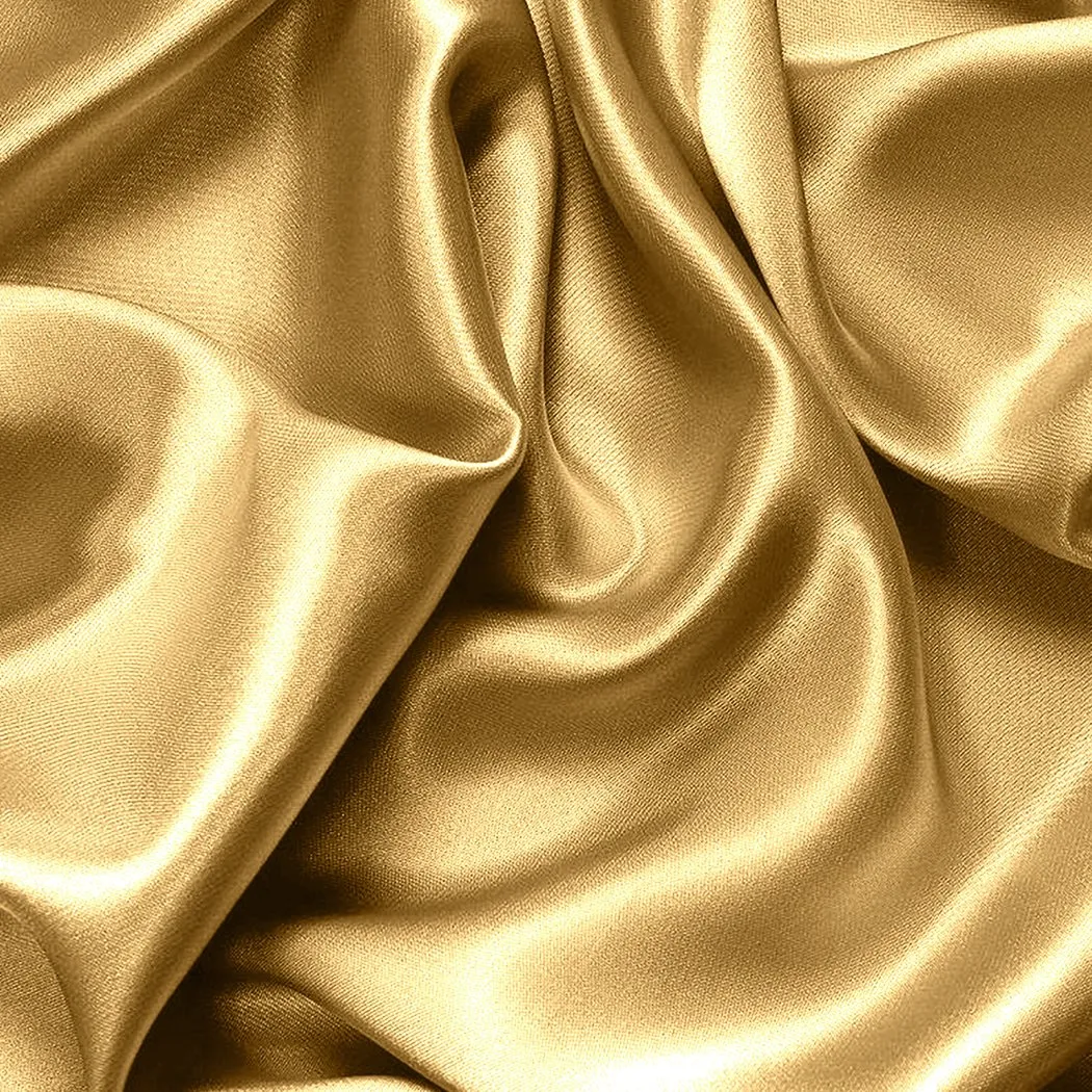 Silk Satin Quilt Duvet Cover Set in Single Size in Champagne Colour