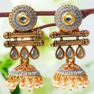 Sky Blue Bar Drop Jhumka