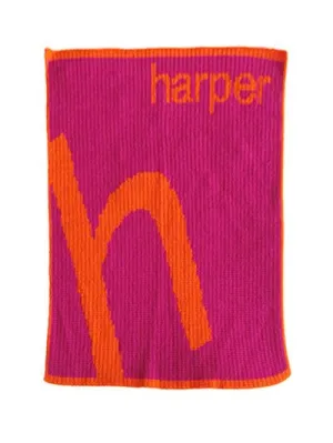 SLANTED LARGE LETTER STROLLER BLANKET