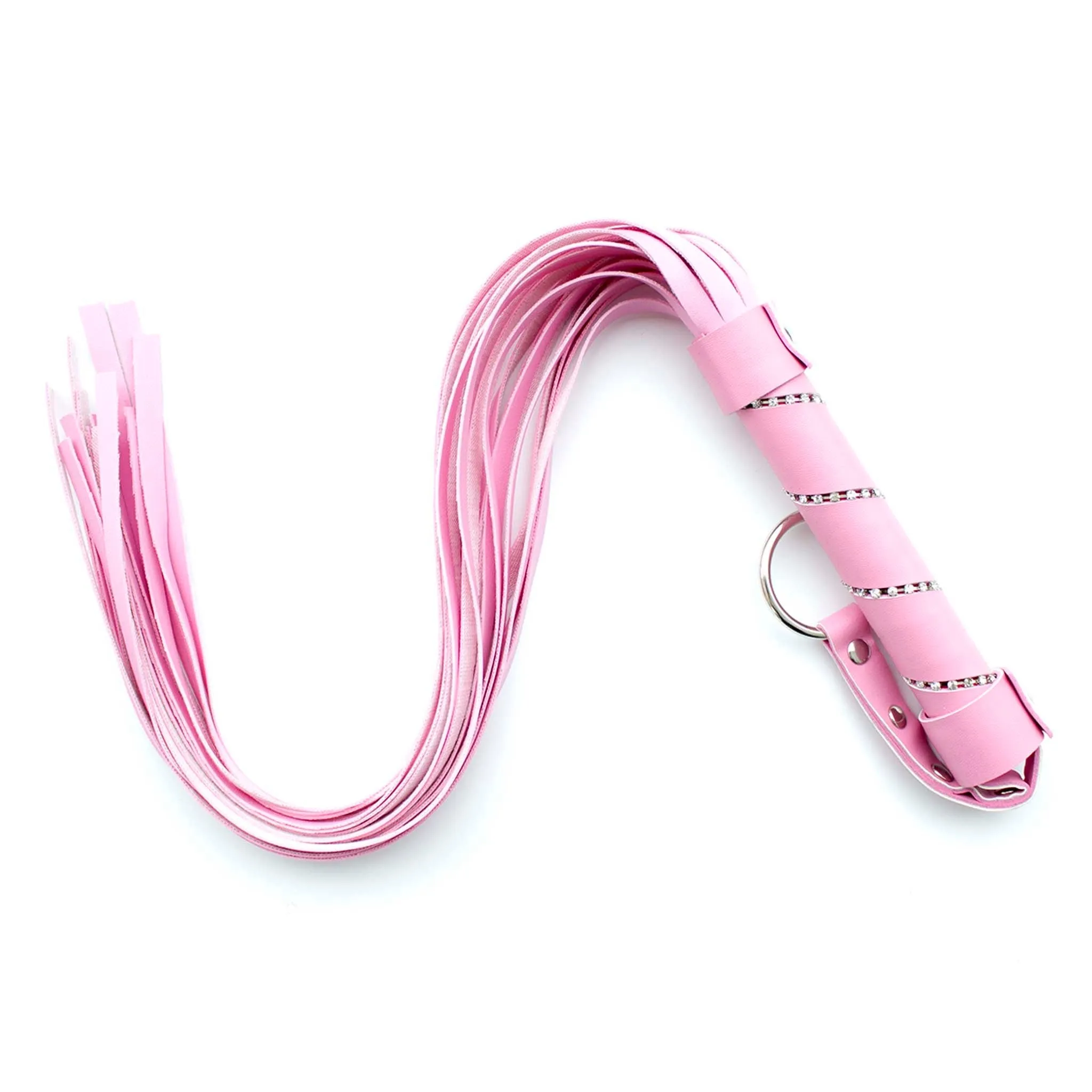 Smart Moves - Flogger - Handvat Gedecoreerd met Diamantjes - 64 cm - Roze