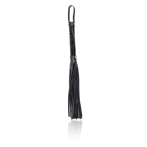 Smart Moves - Flogger - Handvat met Panterprint - 39 cm - Zwart