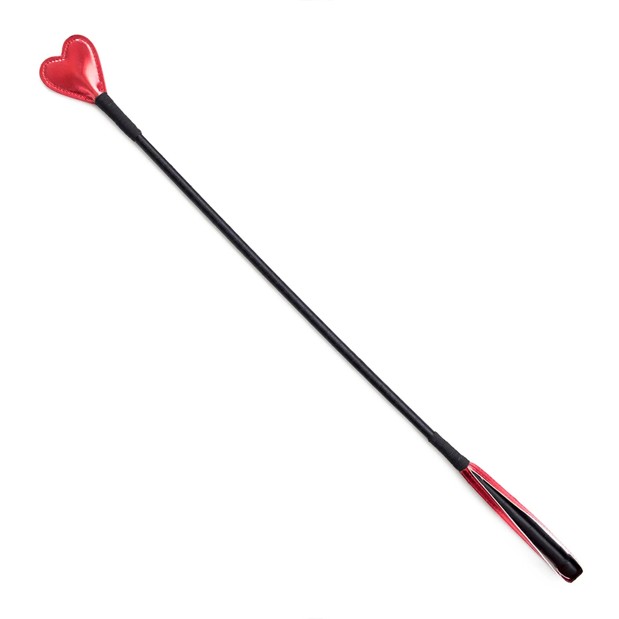 Smart Moves - Shiny Hart Rijzweep - 64 cm - Zwart/Rood