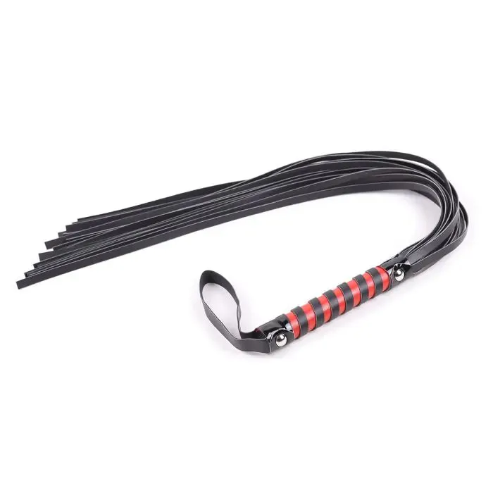 Smart Moves - Striped Flogger - Zwart/Rood