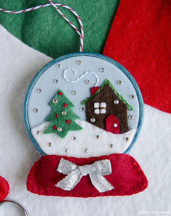 Snow Globe Ornament PDF PATTERN