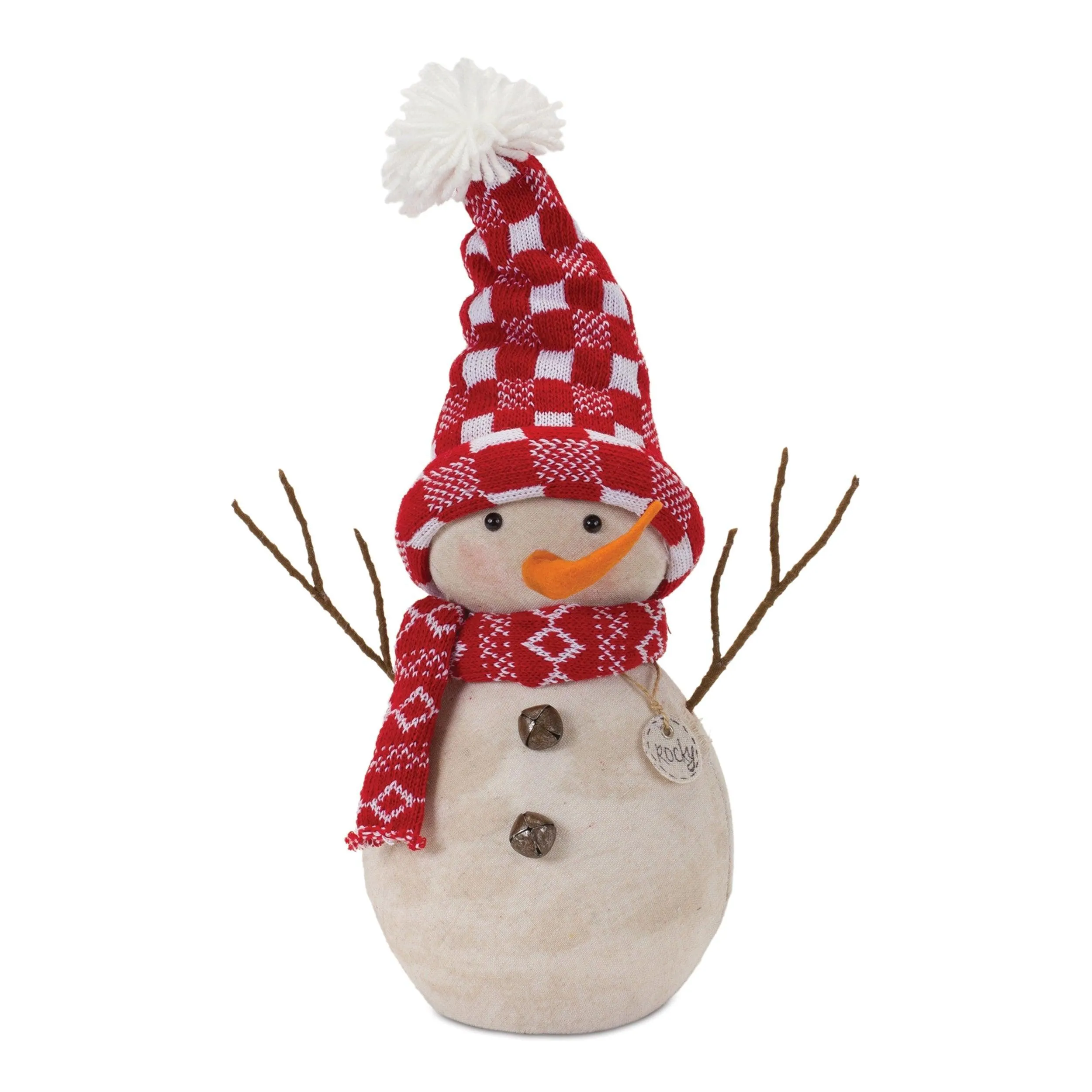 Snowman Decor with Hat and Scarf (Set of 2)