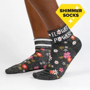 Sock It To Me Flower Power - Turn Cuff Crew