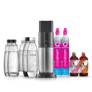 SodaStream Crystal Soda Soft Fizzy Drink Sparkling Water Maker-2x Carafe Bottles