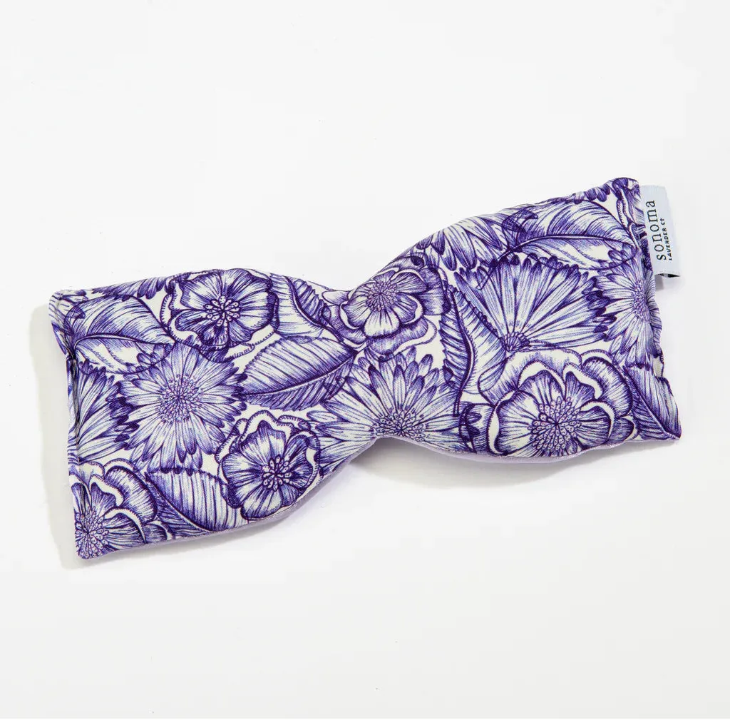Sonoma Lavender Eye Pillow in Purple Bouquet Satin