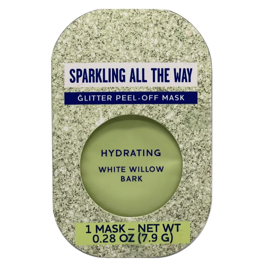 Sparkling All The Way Hydrating White Willow Bark Glitter Peel Off Mask - 3 ct